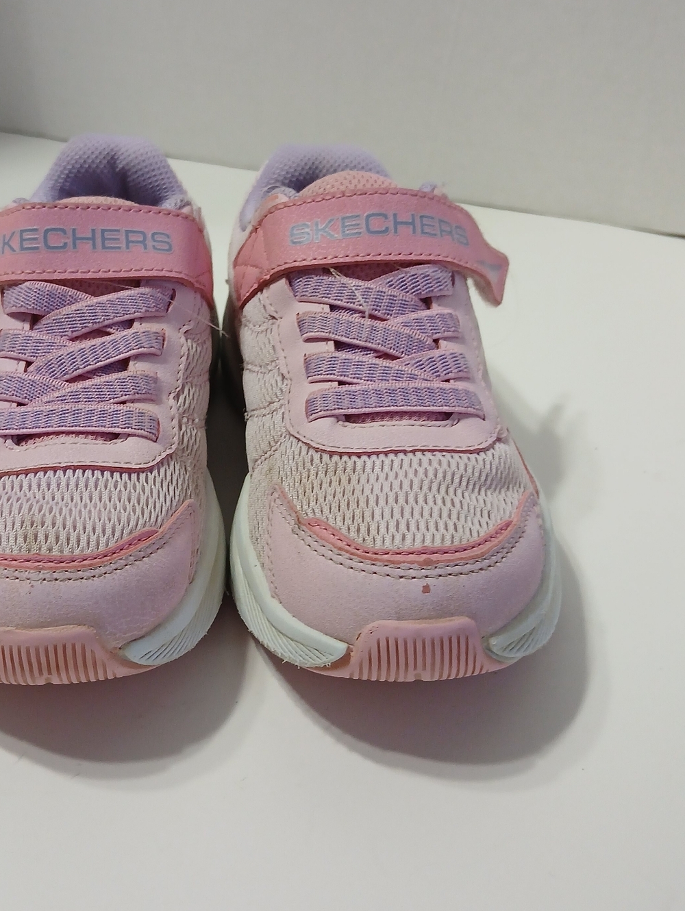 Skechers Kids Pink & Lavender Mesh Sneakers - Picture 2 of 8